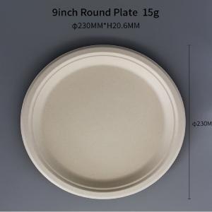  9 inch Deep Round Plate Compostable Sugarcane