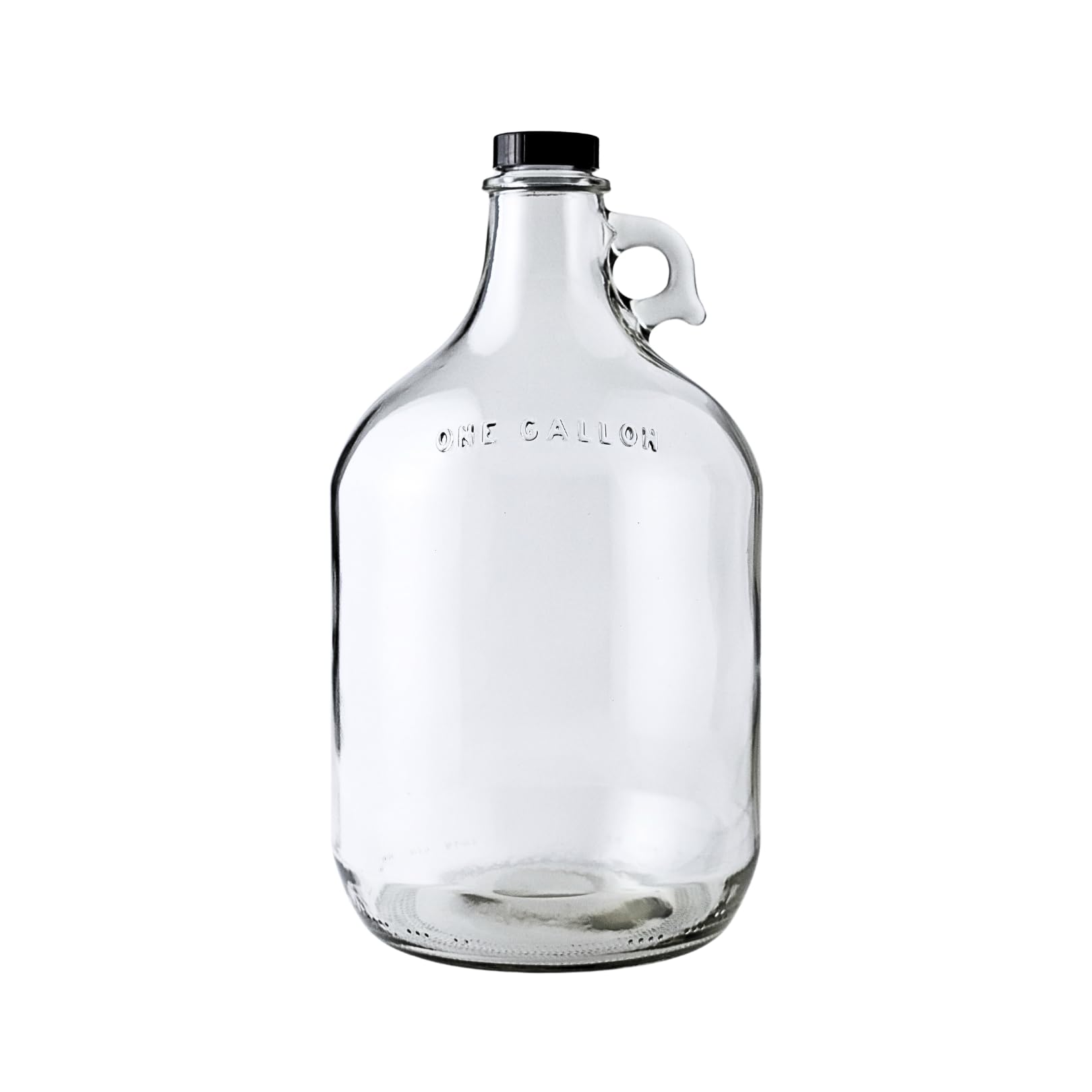 lass Water Bottle Includes 38 mm Polyseal Cap, 1 gallon Capacity, Clear